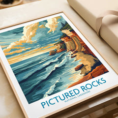 Pictured Rocks Travel Print-This Art World
