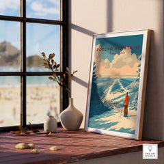 Pocono Mountains Ski Print showcasing Green Valley landscape, perfect for nature lovers and ski enthusiasts.