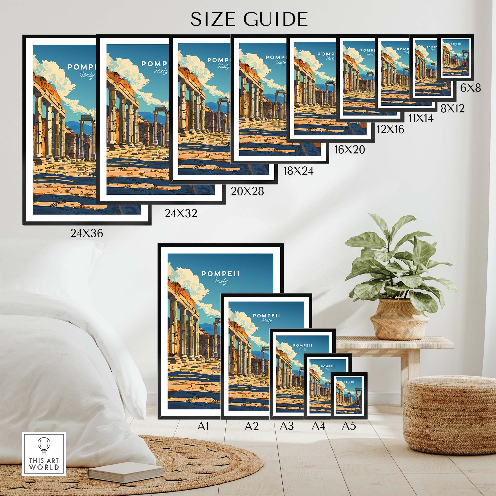 Pompeii Travel Poster