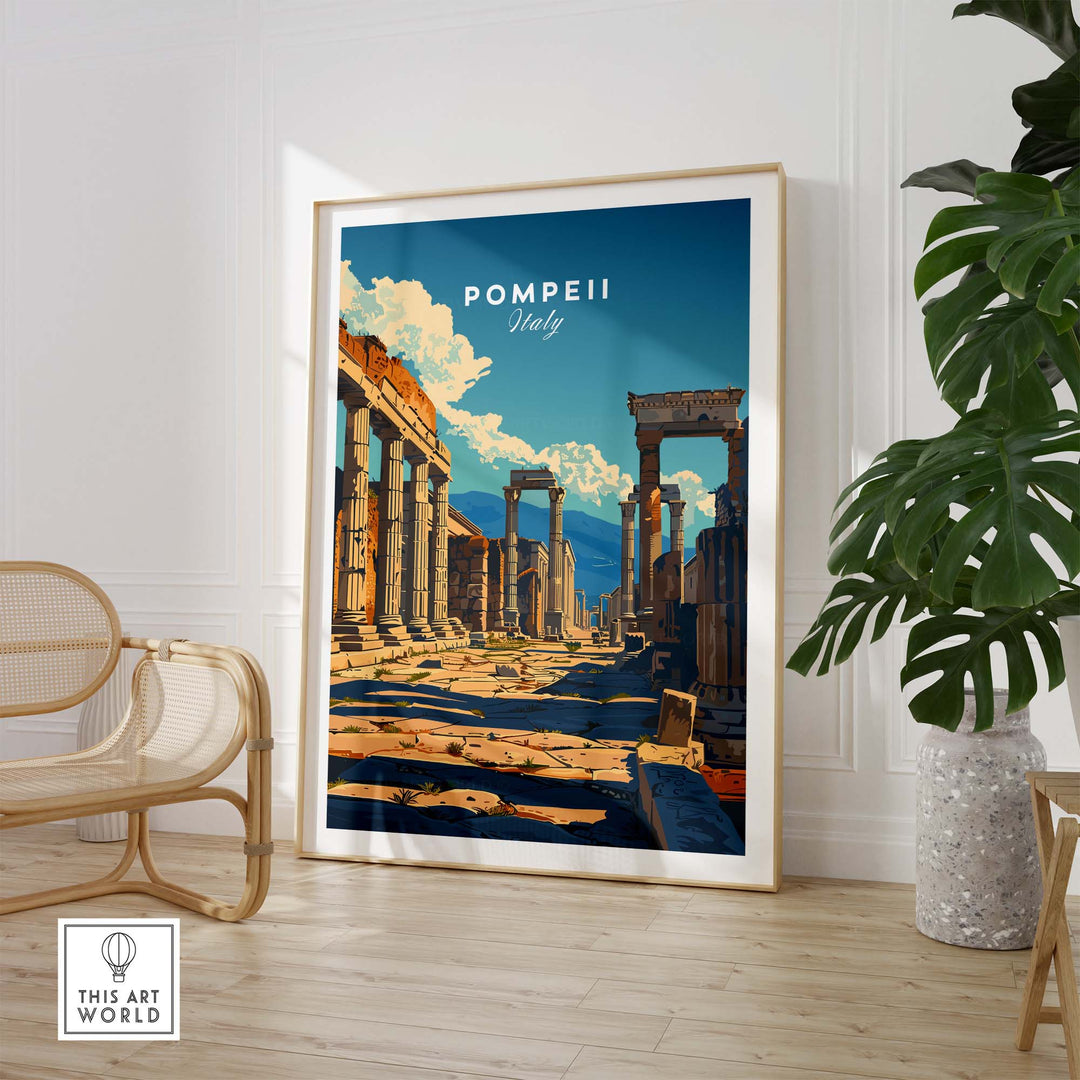 Pompeii Travel Poster