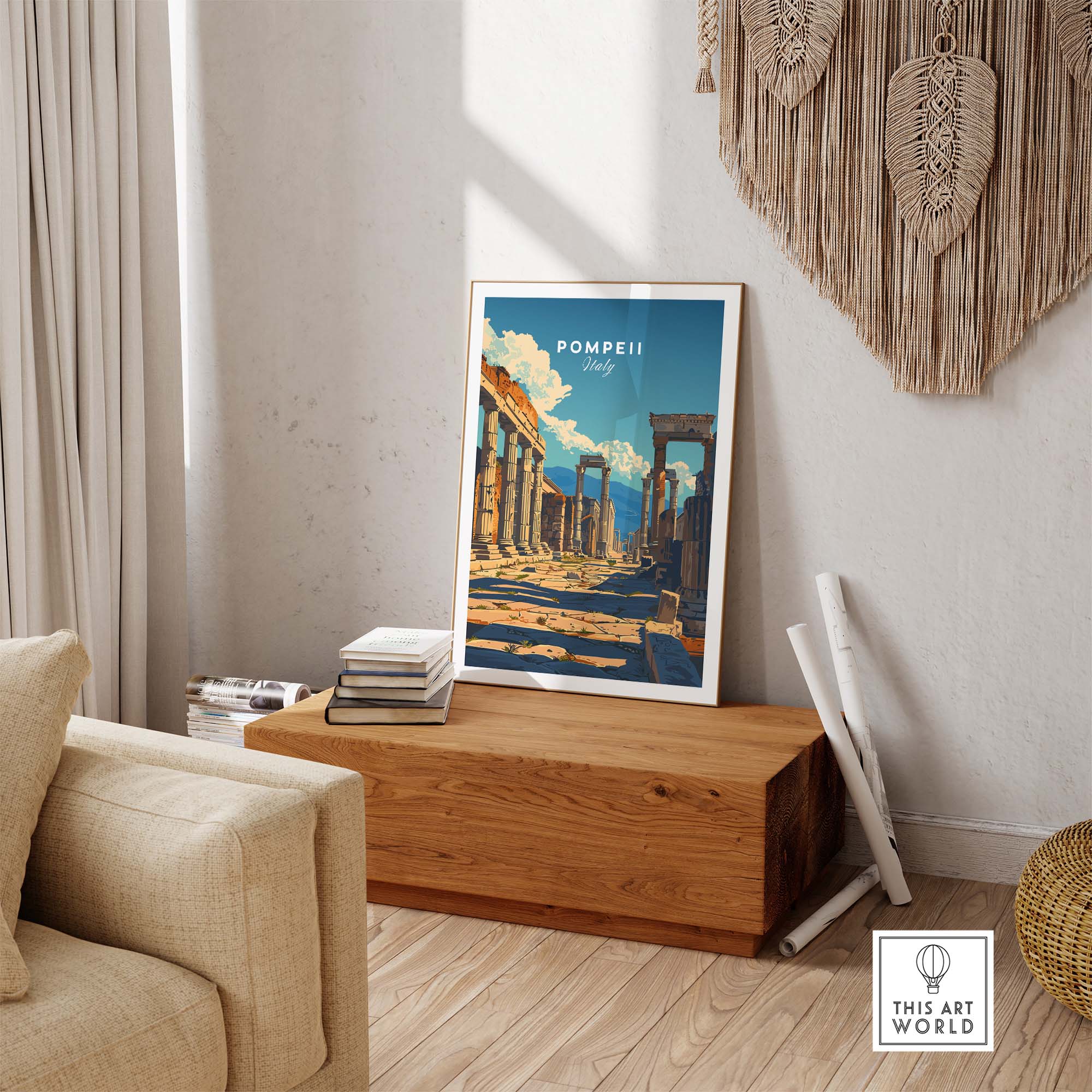 Pompeii Travel Poster