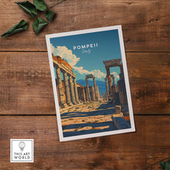 Pompeii Travel Poster
