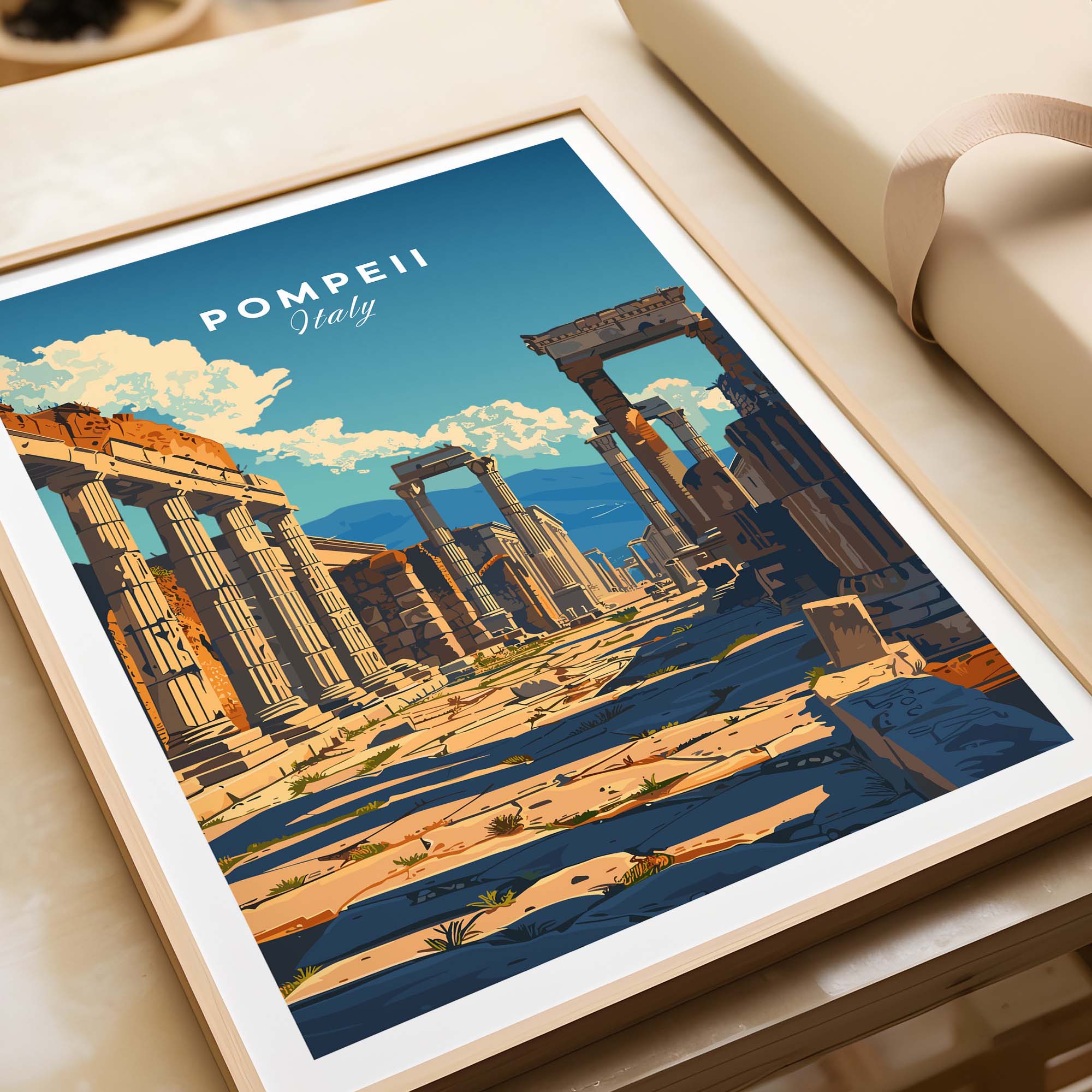 Pompeii Travel Poster