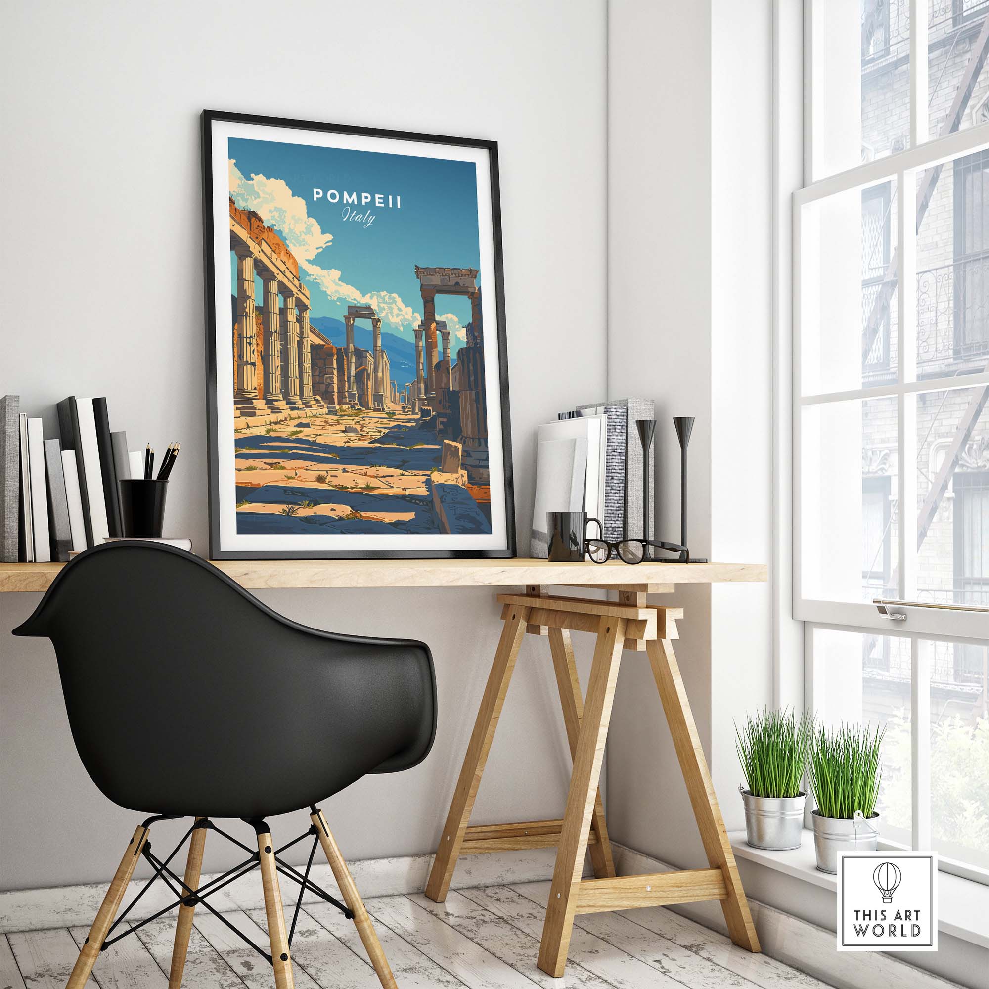Pompeii Travel Poster