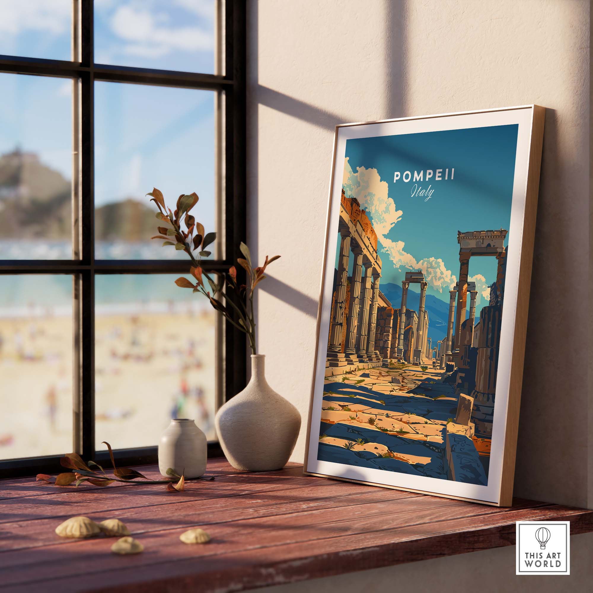 Pompeii Travel Poster