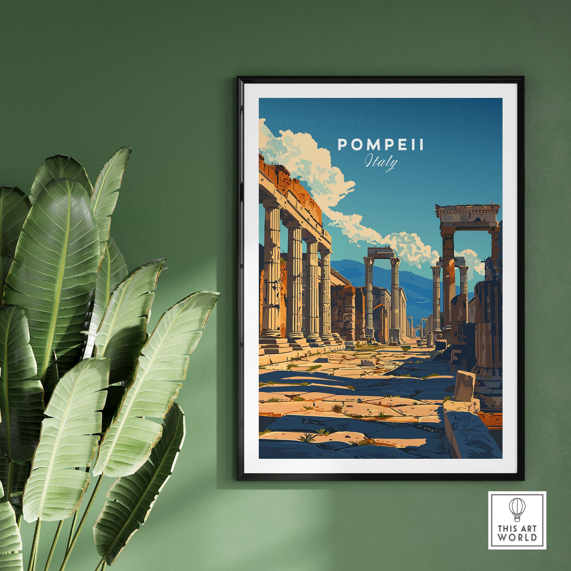 Pompeii Travel Poster