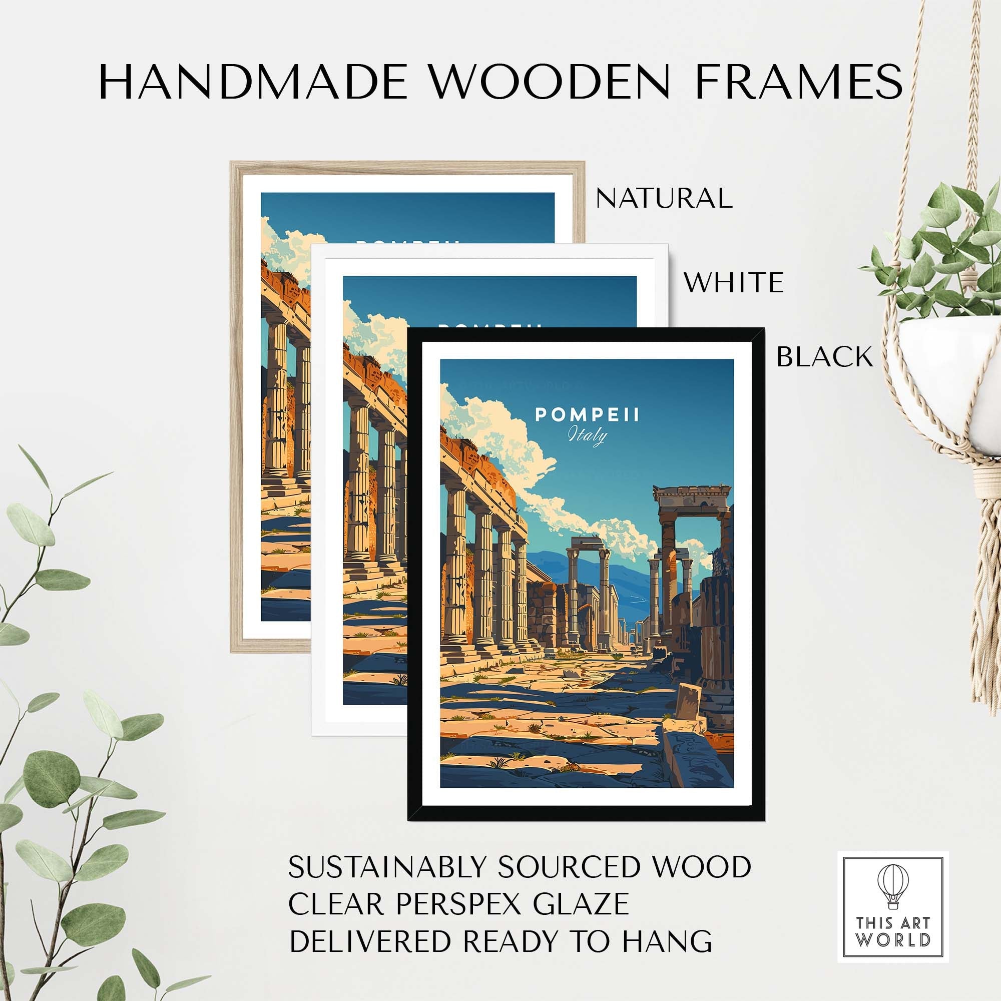 Pompeii Travel Poster