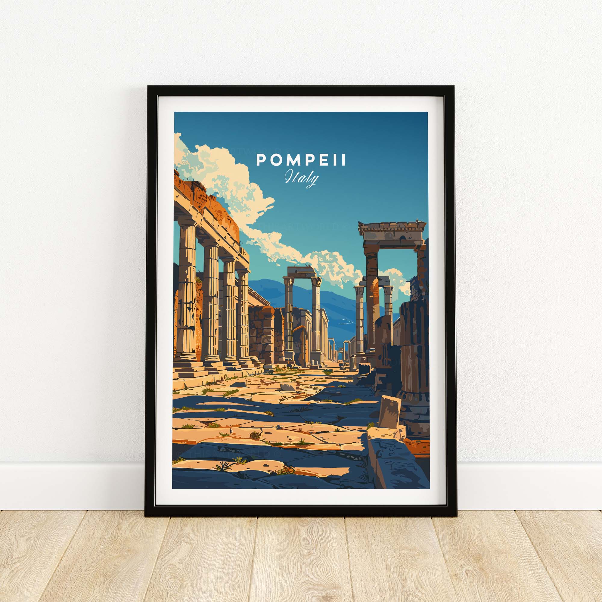 Pompeii Travel Poster