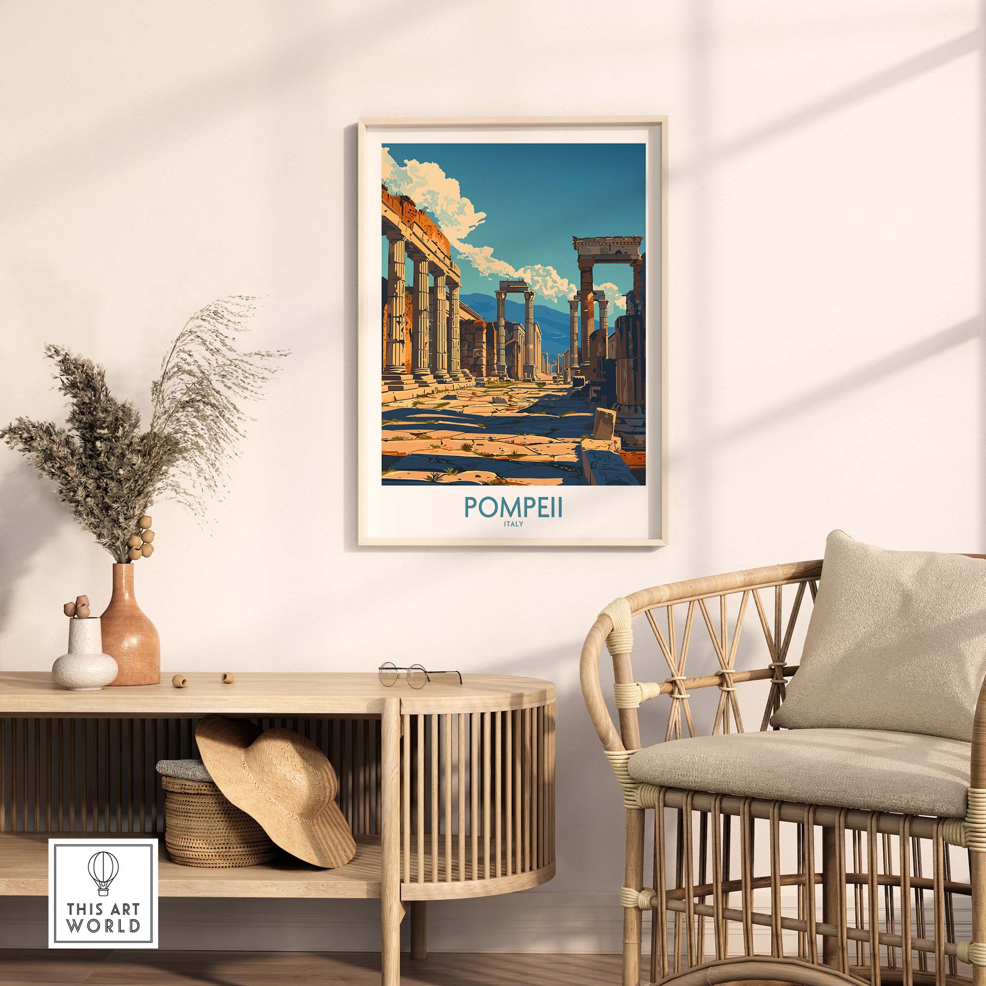 Pompeii Wall Art - Italy Travel Print
