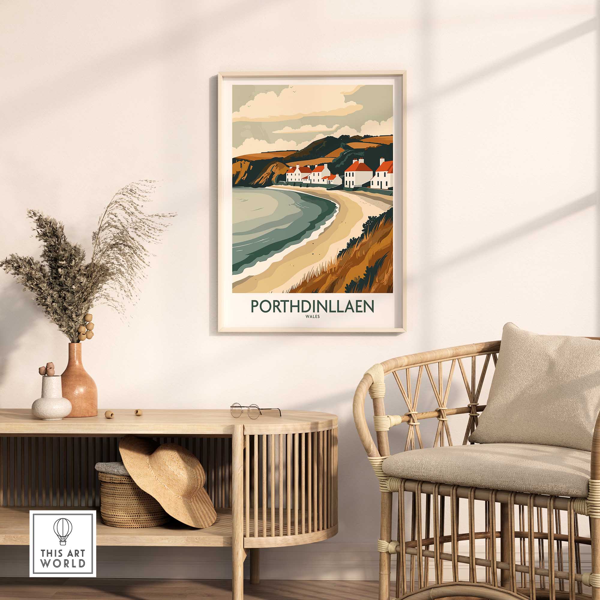 Porthdinllaen Travel Poster Wales-This Art World