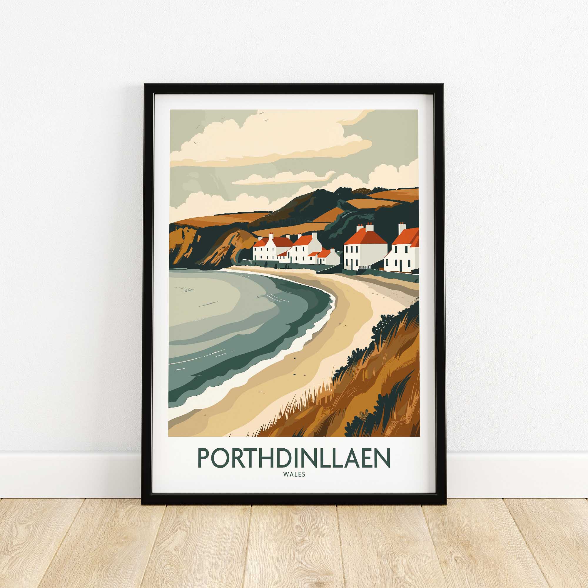 Porthdinllaen Travel Poster Wales-This Art World