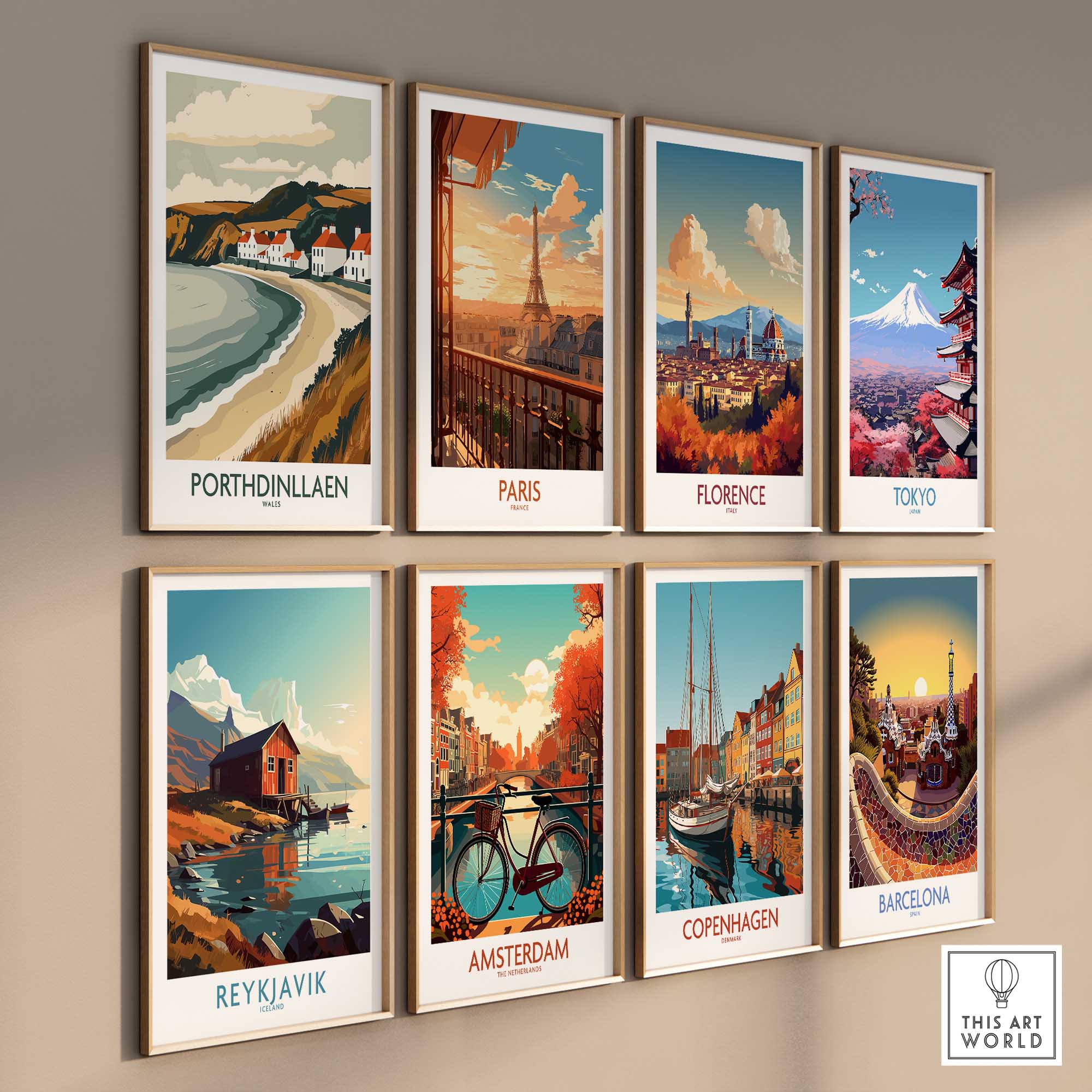 Porthdinllaen Travel Poster Wales-This Art World