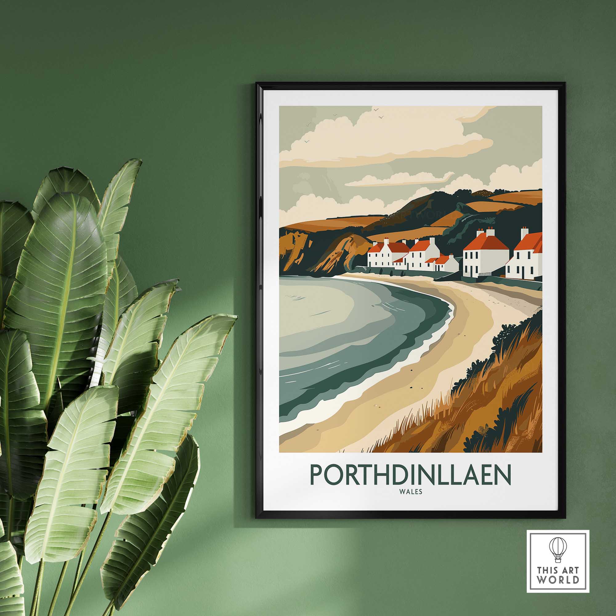 Porthdinllaen Travel Poster Wales-This Art World