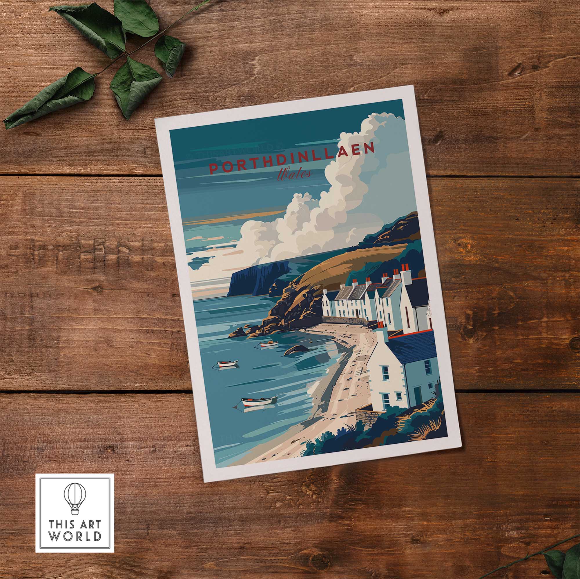 Porthdinllaen Wales Poster-This Art World