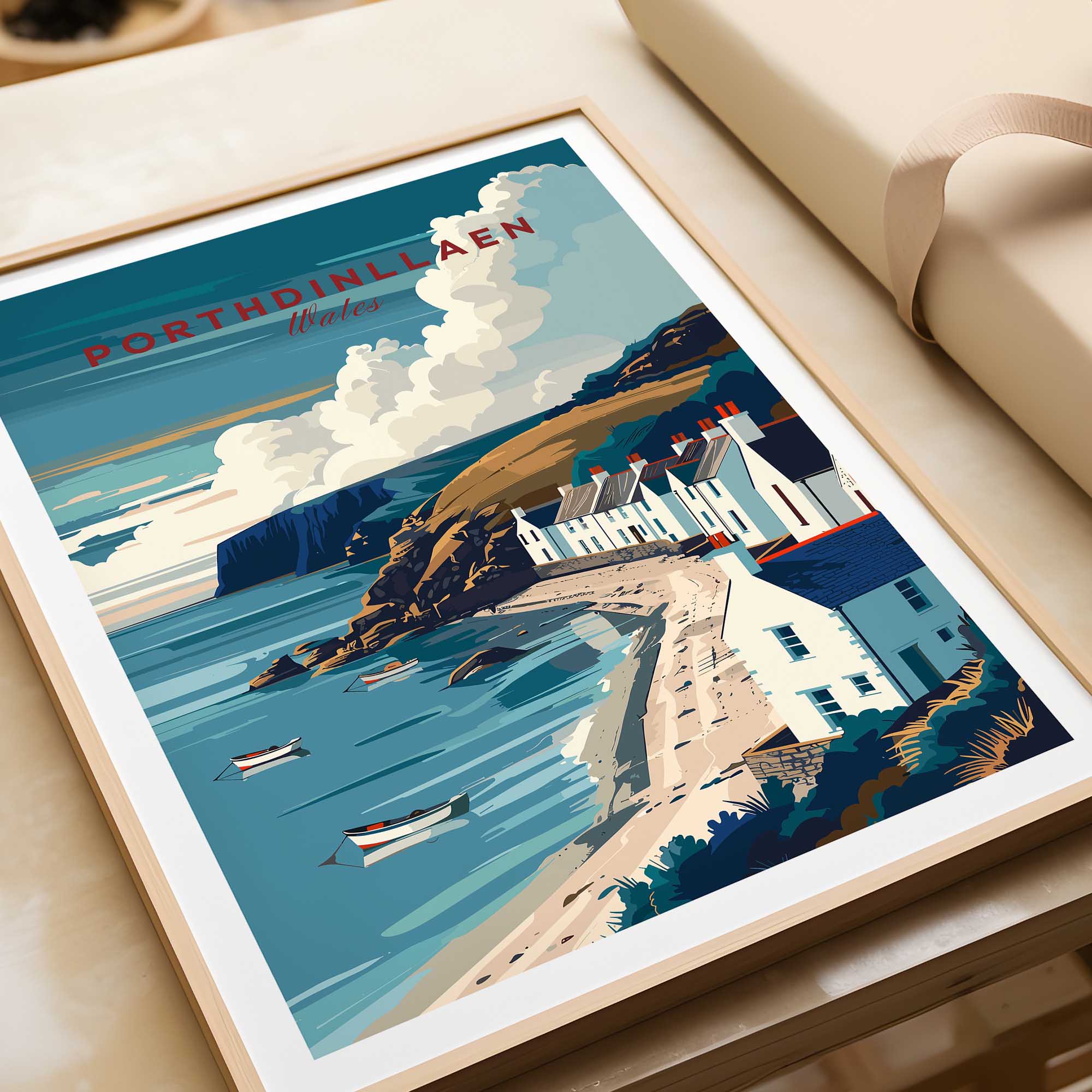 Porthdinllaen Wales Poster-This Art World
