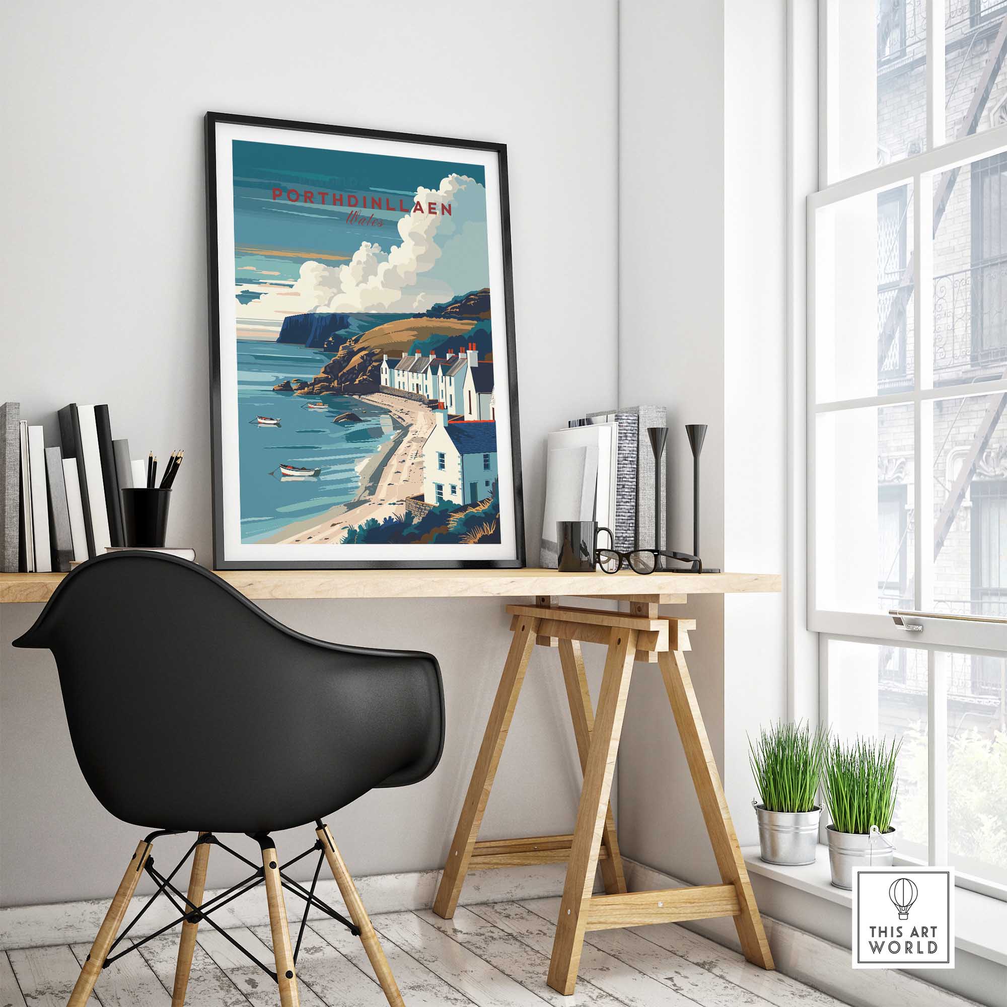 Porthdinllaen Wales Poster-This Art World