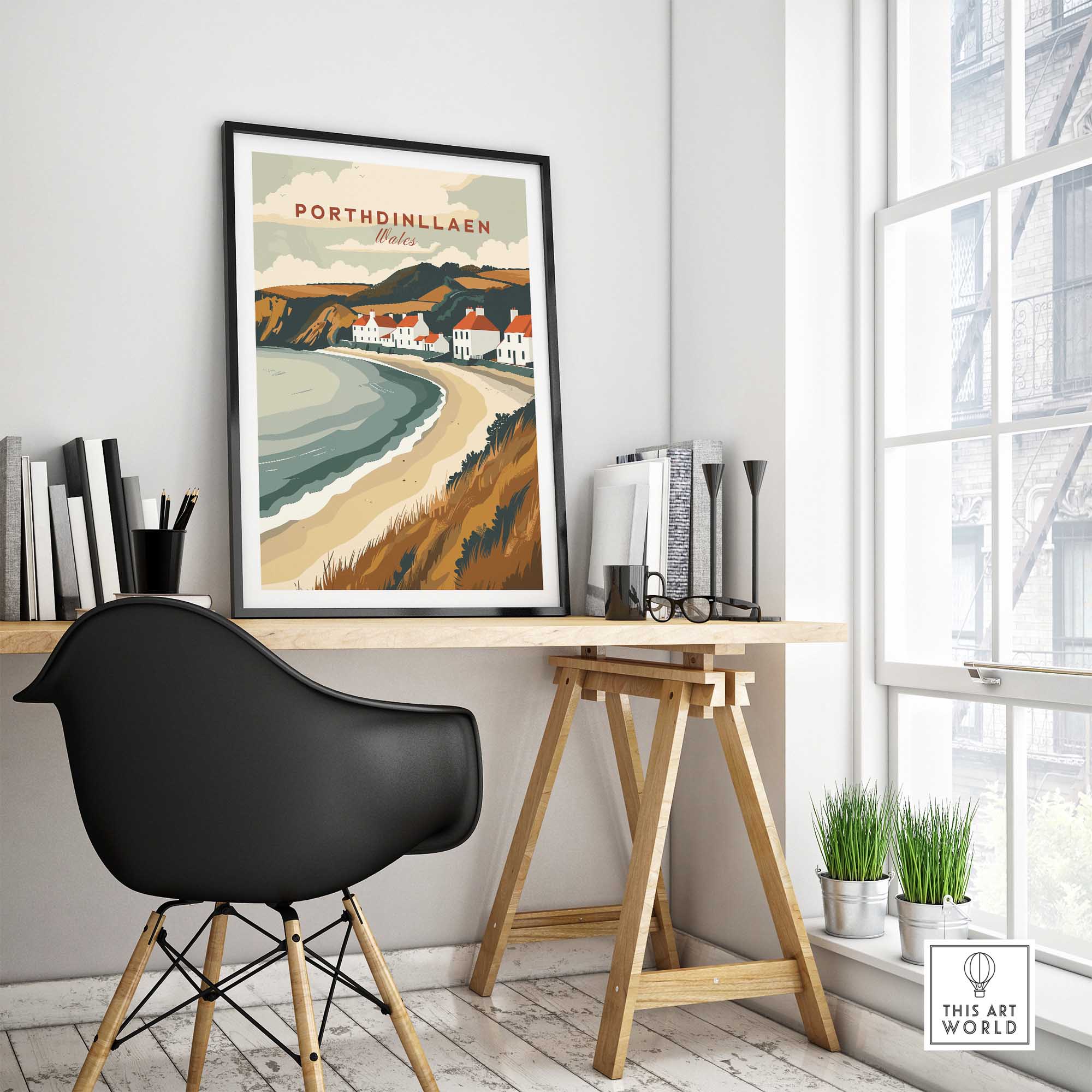 Porthdinllaen Wales Wall Art-This Art World