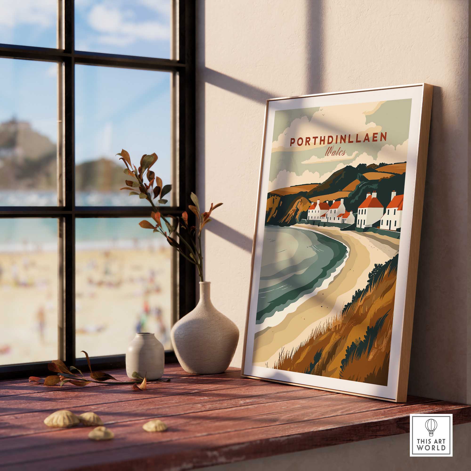 Porthdinllaen Wales Wall Art-This Art World