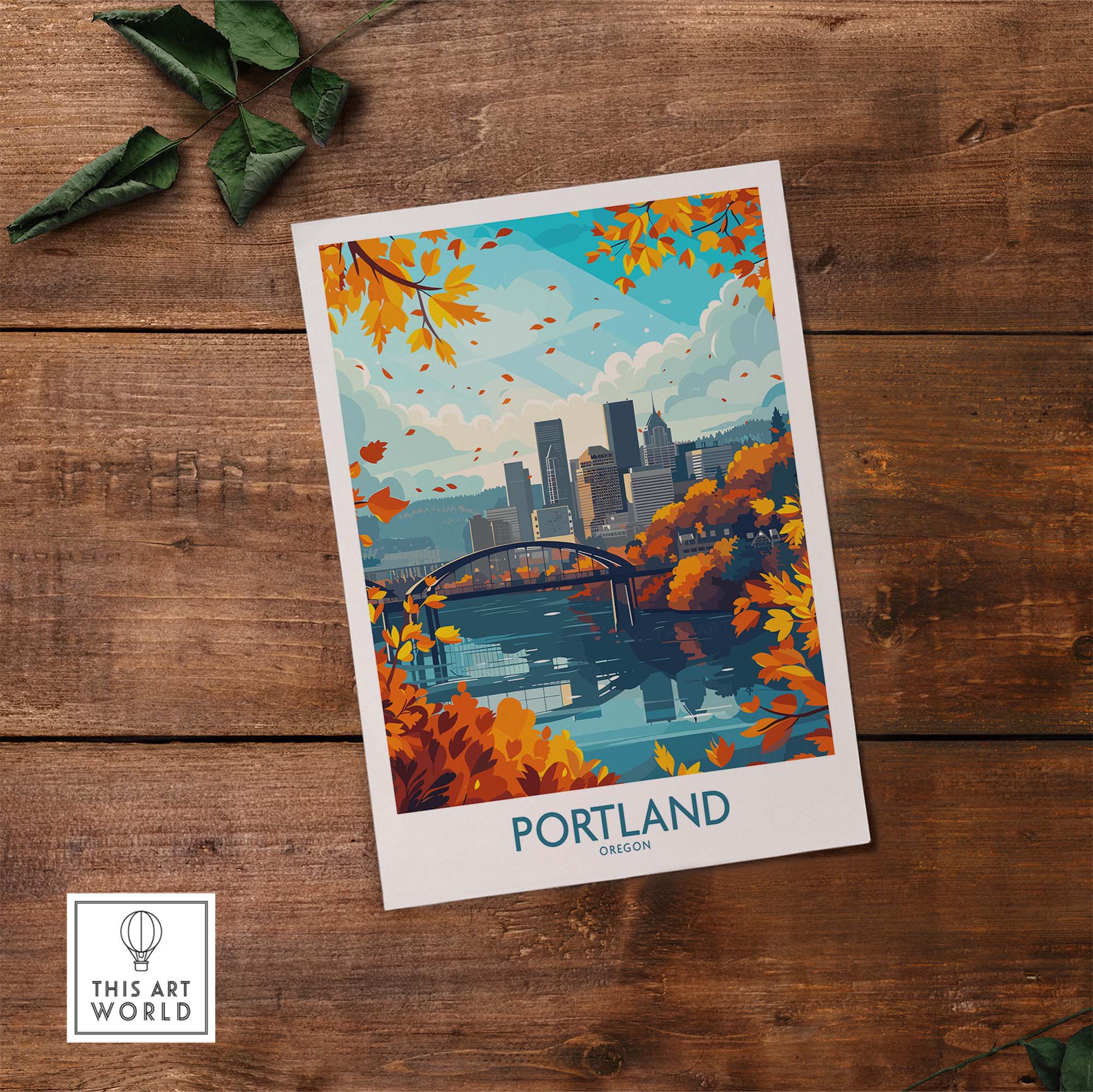 Portland Oregon Travel Poster part of our best collection or travel posters and prints - ThisArtWorld
