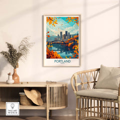 Portland Oregon Travel Poster part of our best collection or travel posters and prints - ThisArtWorld