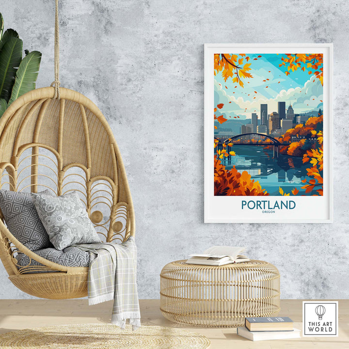 Portland Oregon Travel Poster part of our best collection or travel posters and prints - ThisArtWorld