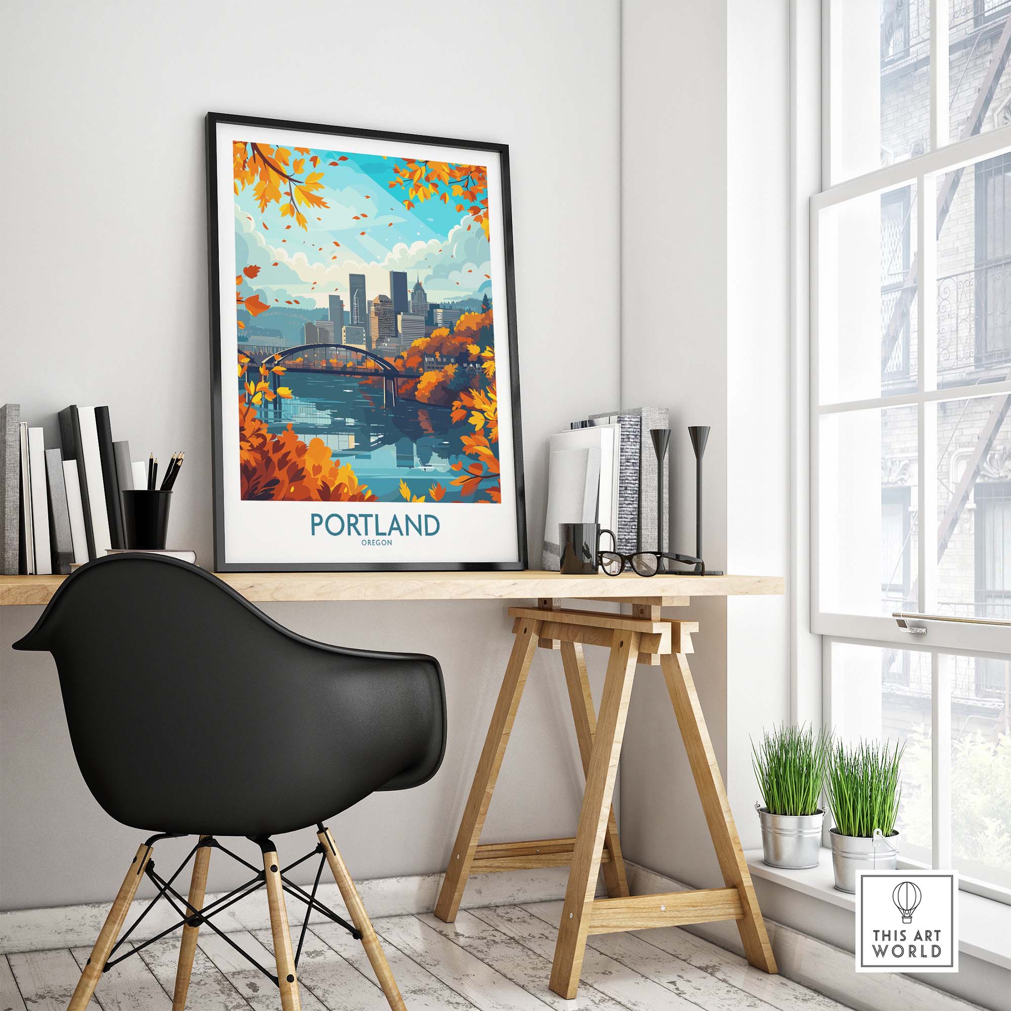 Portland Oregon Travel Poster part of our best collection or travel posters and prints - ThisArtWorld