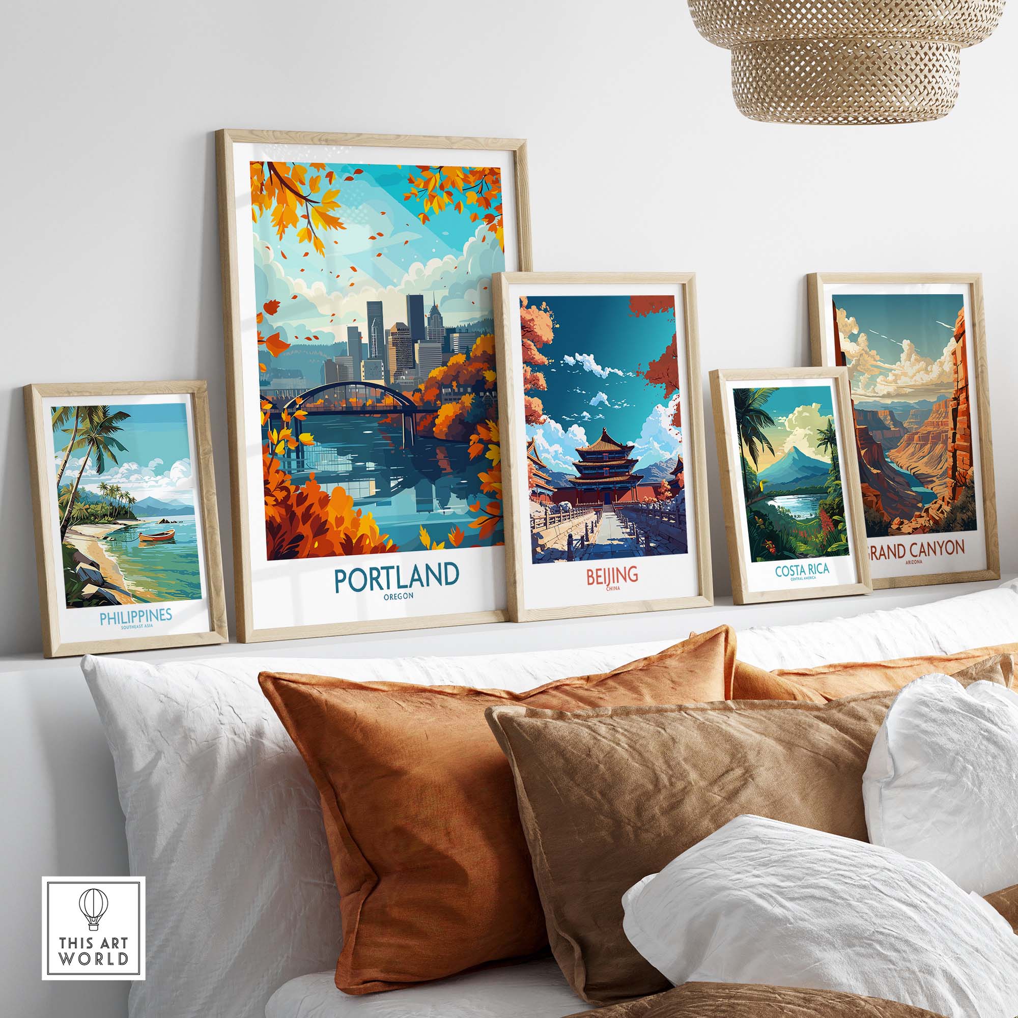 Portland Oregon Travel Poster part of our best collection or travel posters and prints - ThisArtWorld