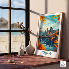 Portland Oregon Travel Poster part of our best collection or travel posters and prints - ThisArtWorld