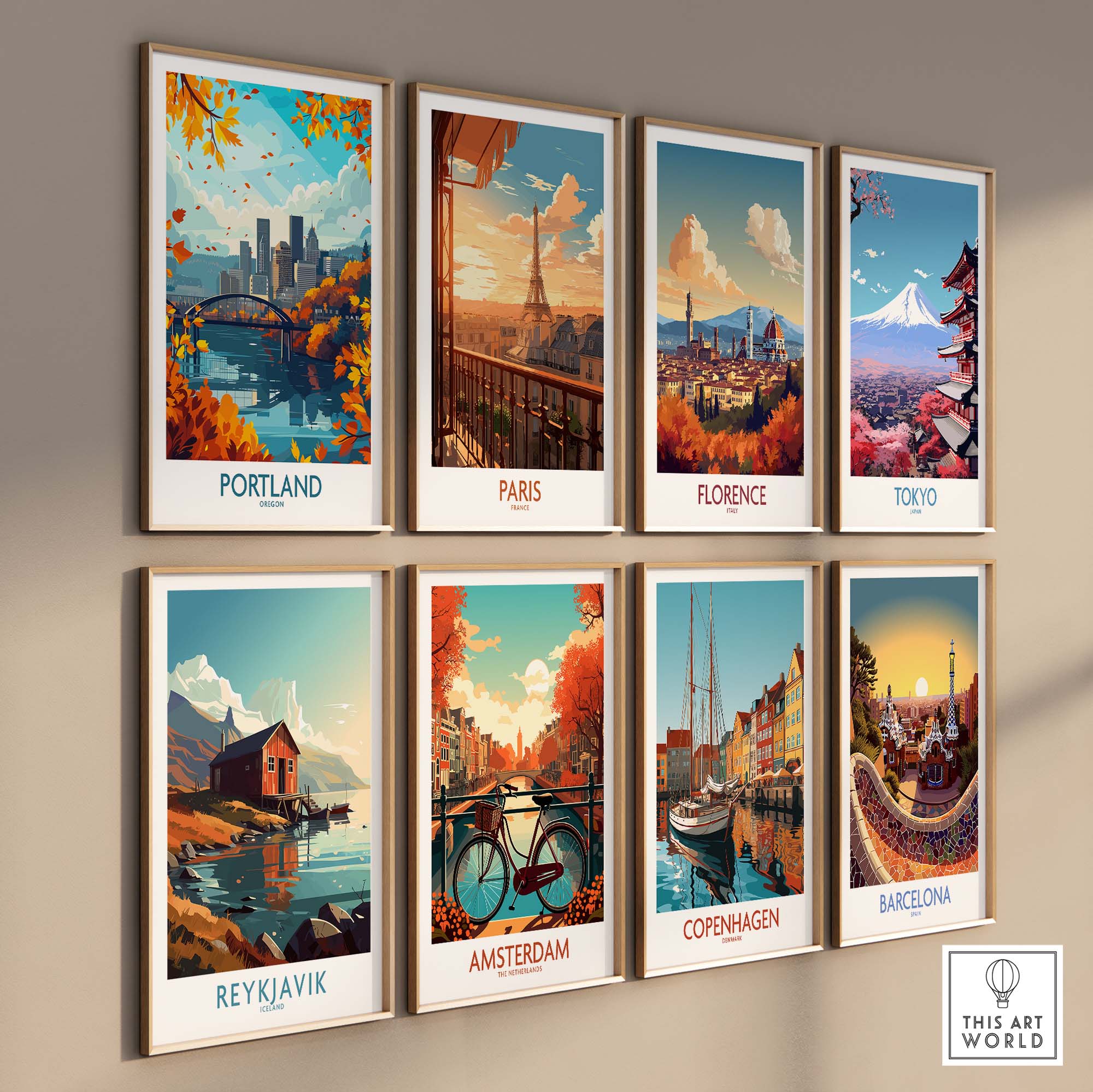 Portland Oregon Travel Poster part of our best collection or travel posters and prints - ThisArtWorld