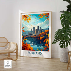 Portland Oregon Travel Poster part of our best collection or travel posters and prints - ThisArtWorld