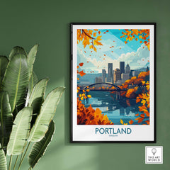 Portland Oregon Travel Poster part of our best collection or travel posters and prints - ThisArtWorld