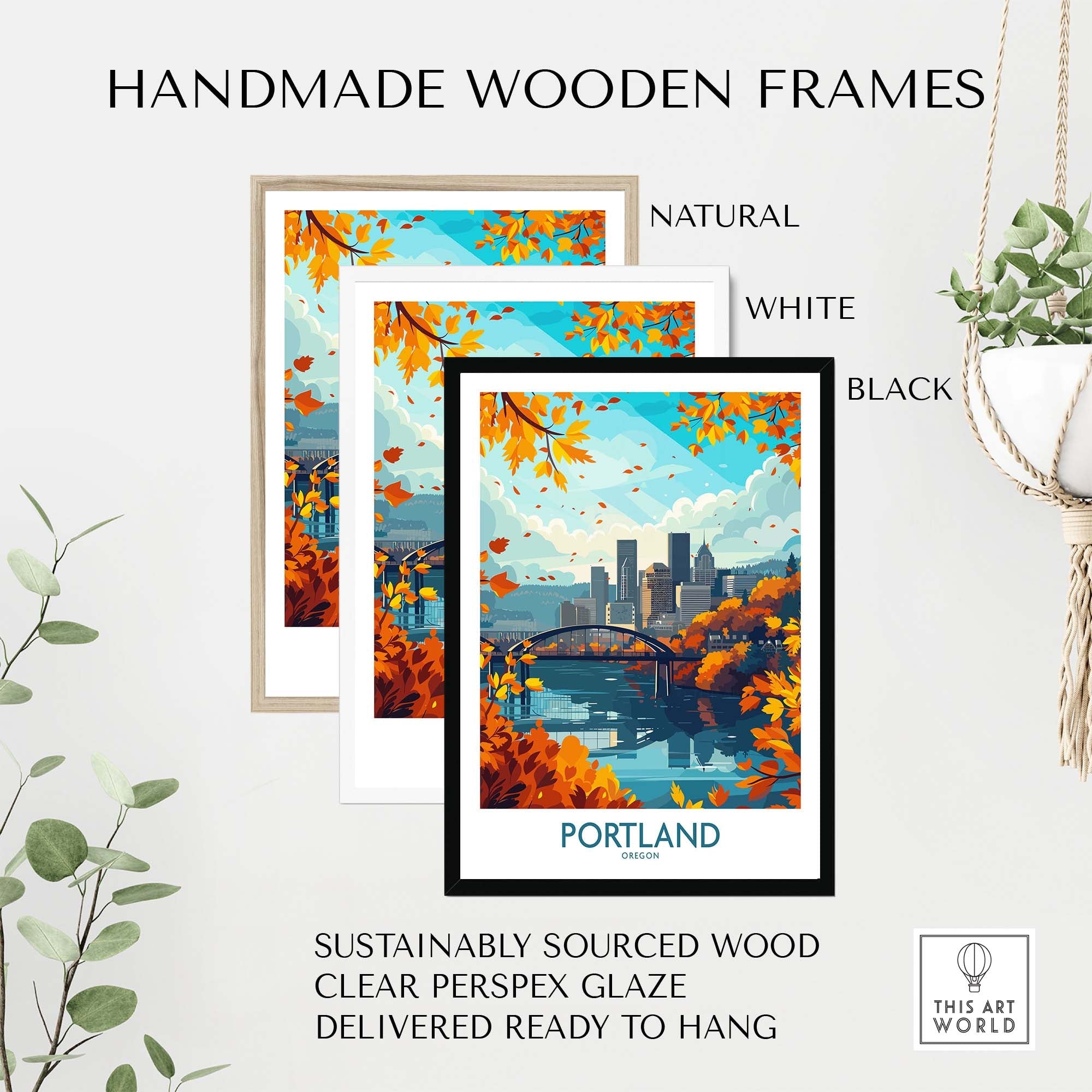 Portland Oregon Travel Poster part of our best collection or travel posters and prints - ThisArtWorld