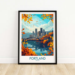 Portland Oregon Travel Poster part of our best collection or travel posters and prints - ThisArtWorld