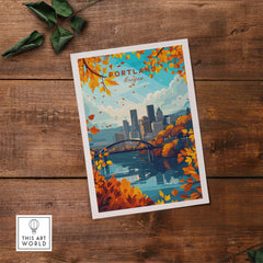 Portland Oregon Wall Art Print part of our best collection or travel posters and prints - ThisArtWorld
