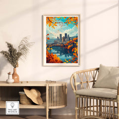 Portland Oregon Wall Art Print part of our best collection or travel posters and prints - ThisArtWorld