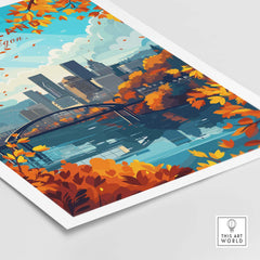 Portland Oregon Wall Art Print part of our best collection or travel posters and prints - ThisArtWorld