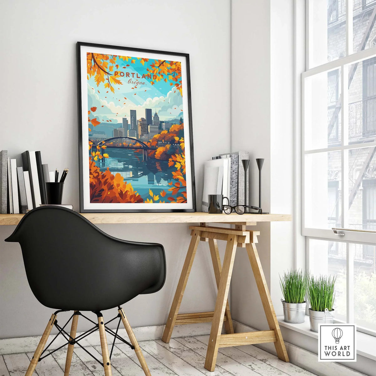 Portland Oregon Wall Art Print part of our best collection or travel posters and prints - ThisArtWorld