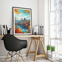 Portland Oregon Wall Art Print part of our best collection or travel posters and prints - ThisArtWorld