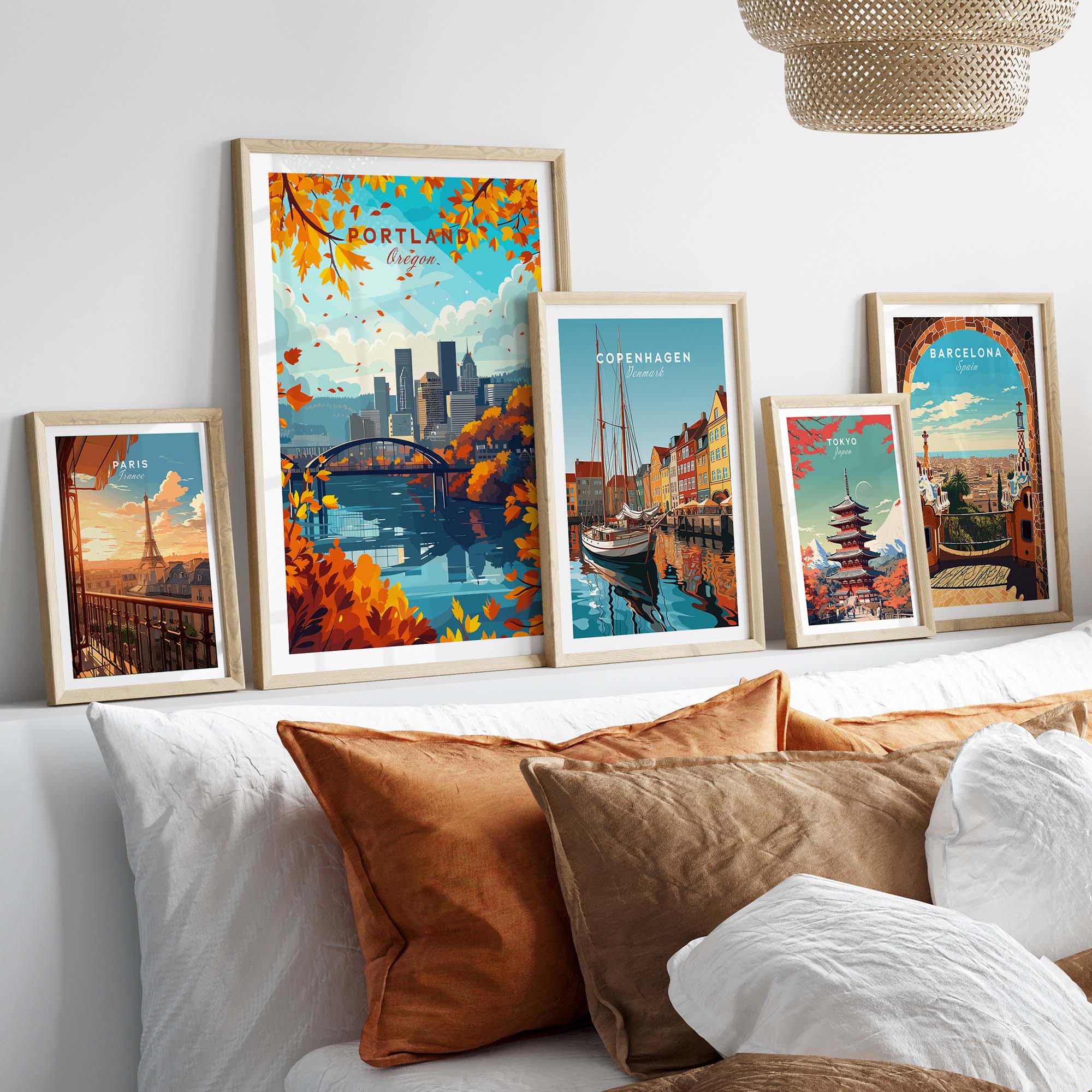 Portland Oregon Wall Art Print part of our best collection or travel posters and prints - ThisArtWorld