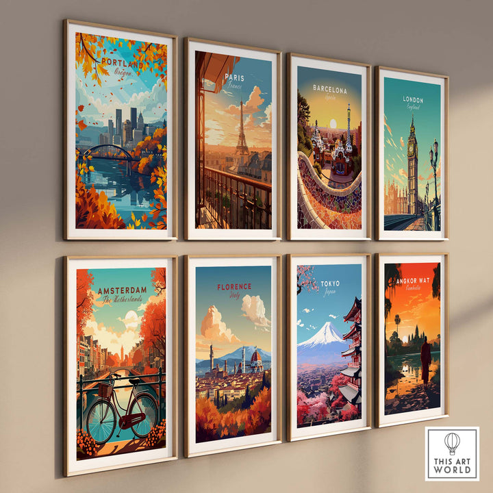 Portland Oregon Wall Art Print part of our best collection or travel posters and prints - ThisArtWorld