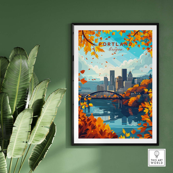 Portland Oregon Wall Art Print part of our best collection or travel posters and prints - ThisArtWorld