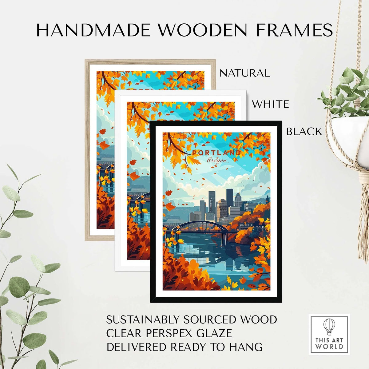 Portland Oregon Wall Art Print part of our best collection or travel posters and prints - ThisArtWorld