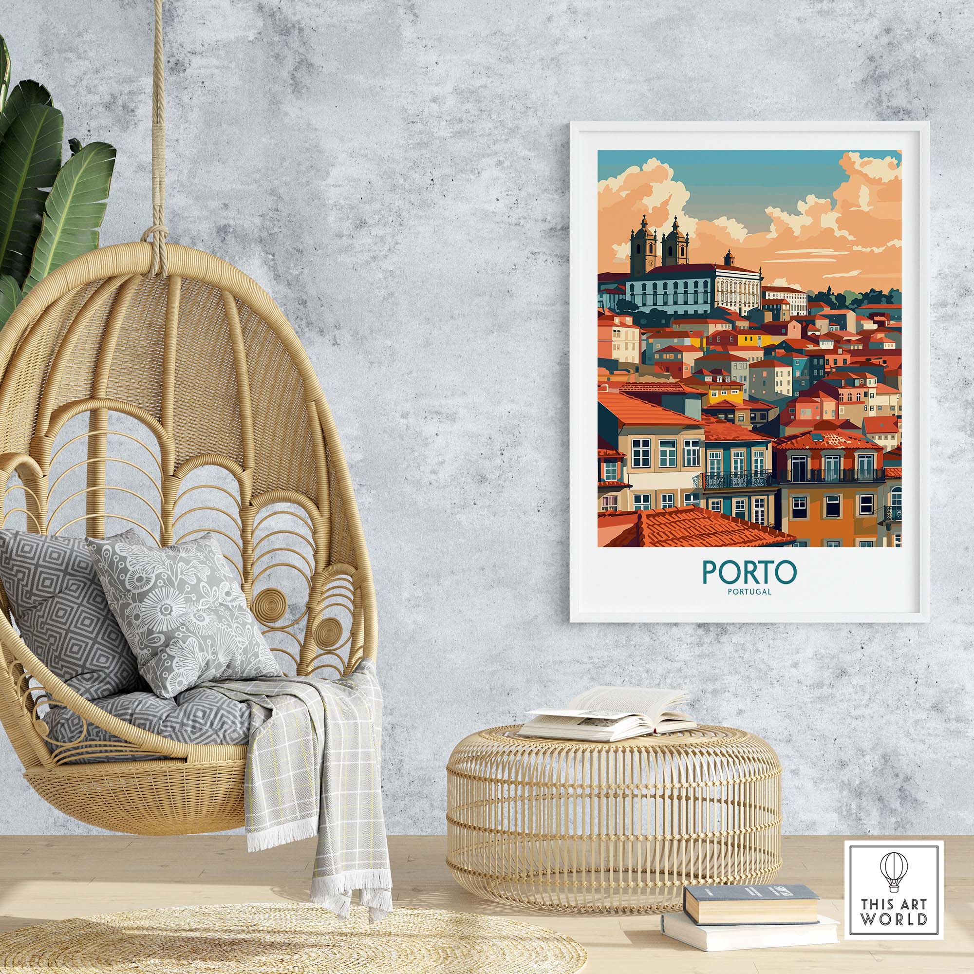 Porto Print part of our best collection or travel posters and prints - ThisArtWorld