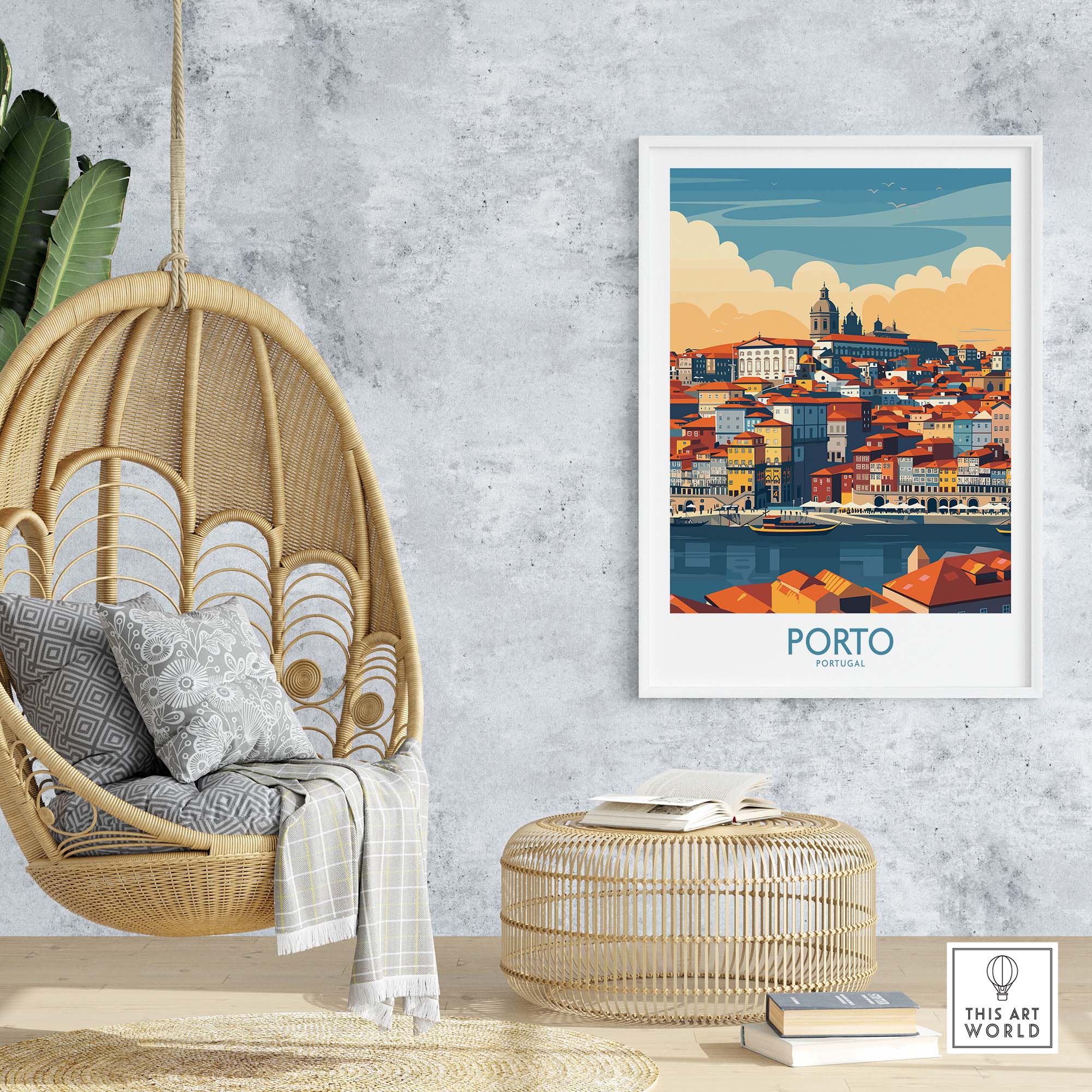 Porto Travel Poster part of our best collection or travel posters and prints - ThisArtWorld