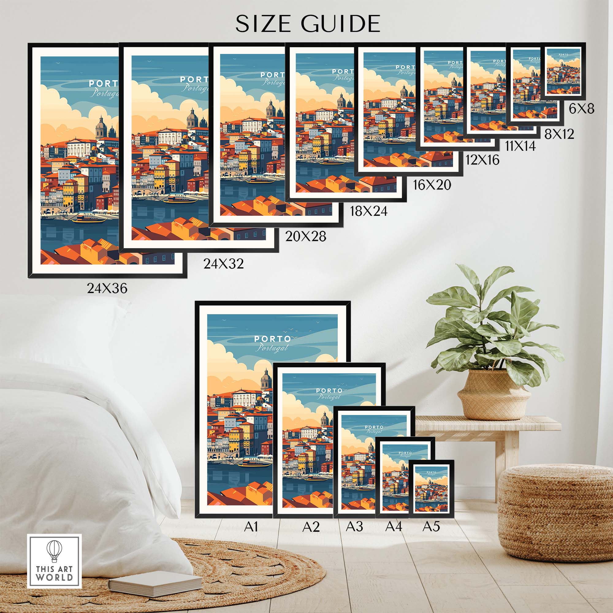 Porto Wall Art part of our best collection or travel posters and prints - ThisArtWorld