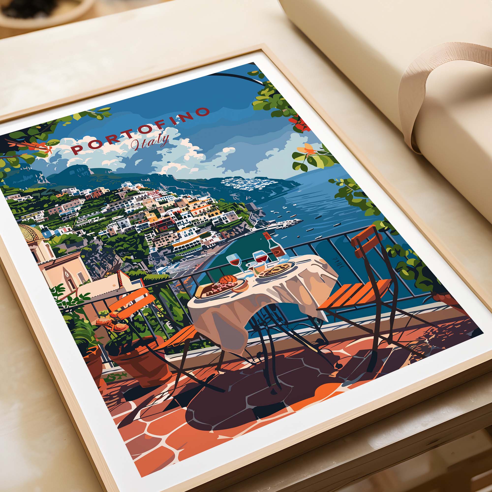 Portofino Travel Poster