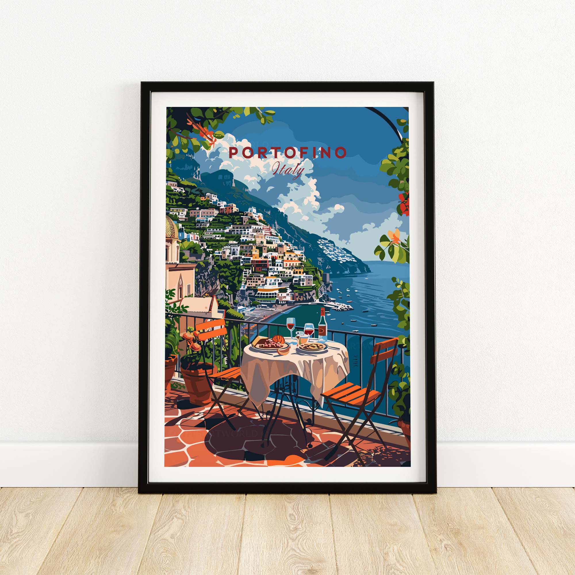 Portofino Travel Poster