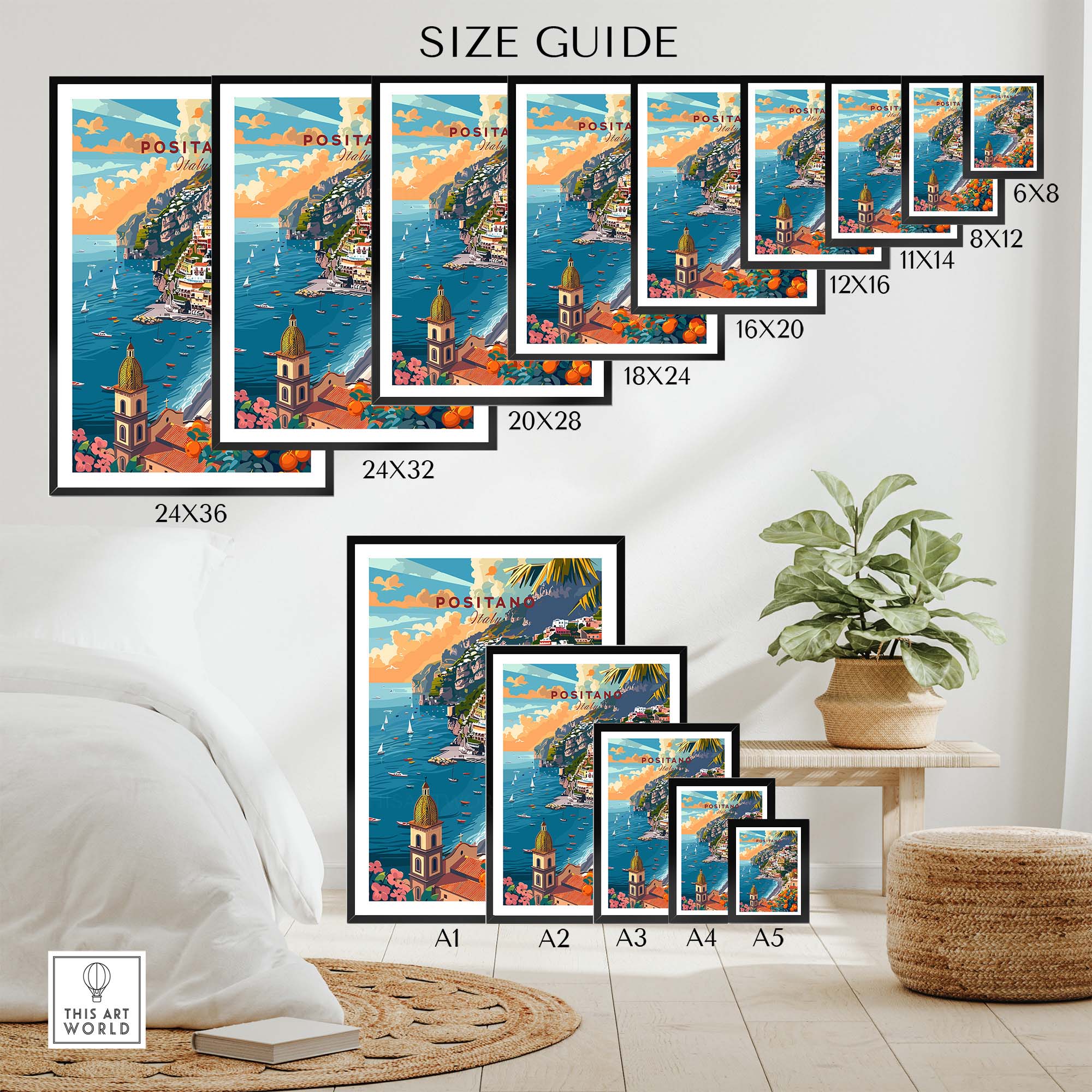 Positano Travel Poster