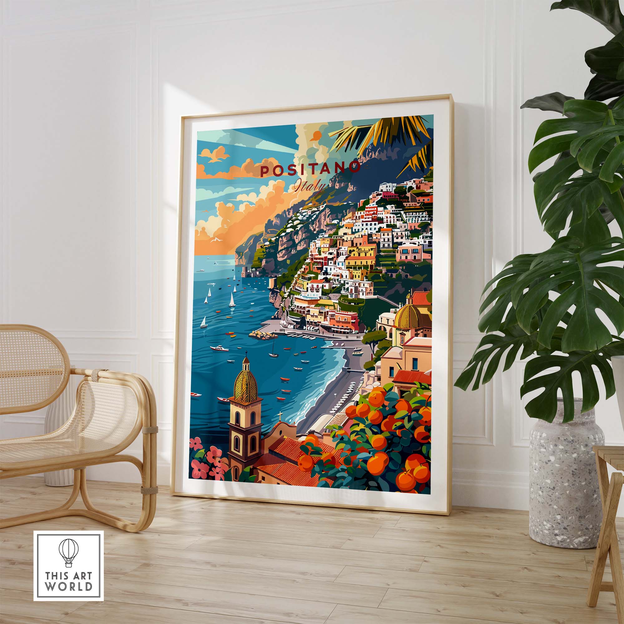 Positano Travel Poster