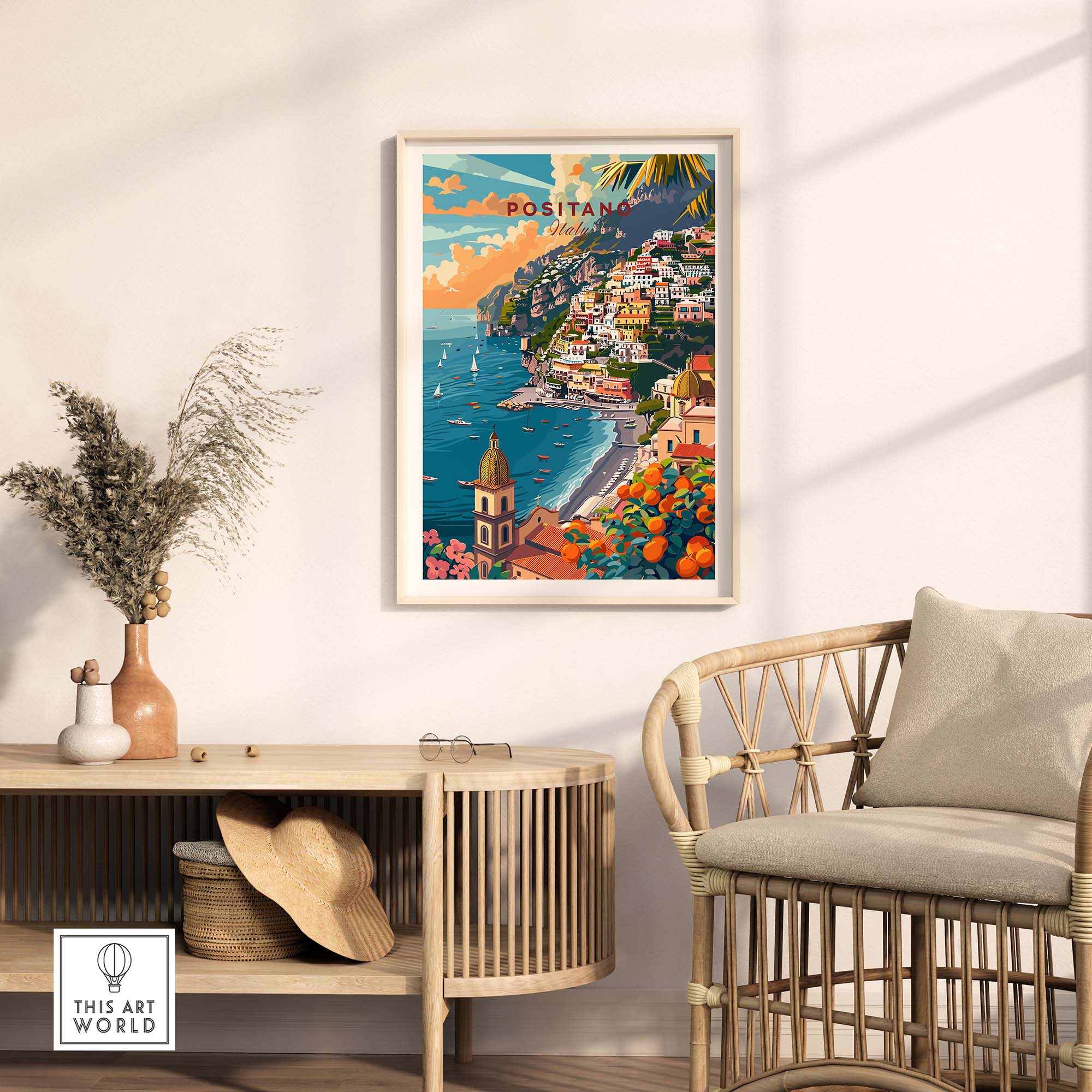 Positano Travel Poster
